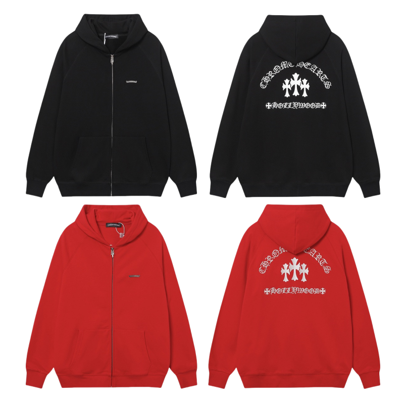 Chrome Hearts New Zip Up Hoodie -7019