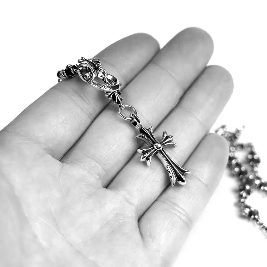 CH CROSS AND BABYFAT CHARM WITH TINY E CH PLUS CHALK CHAIN